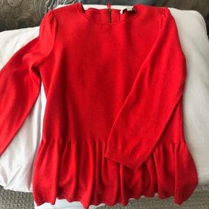 Peplum Sweater Top - Size M